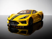 AFX Corvette C8 Accelerate Yellow HO Slot Car — official product view 2