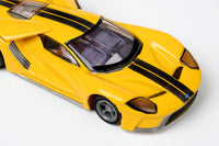 AFX 2020 Ford GT Triple Yellow HO Slot Car — official product view 4