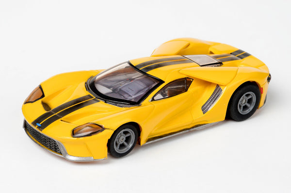 AFX 2020 Ford GT Triple Yellow HO Slot Car — official product view 1