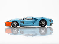 AFX Ford GT Heritage #6 Gulf HO Slot Car — official product view 2