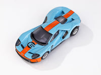 AFX Ford GT Heritage #6 Gulf HO Slot Car — official product view 1