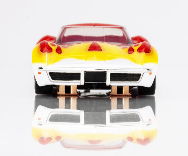 AFX 1970 Corvette Red/Yellow Wildfire HO Slot Car — official product view 4