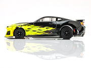 AFX 2021 Camaro ZL1 Wildfire Black/Lime HO Slot Car — official product view 3