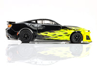 AFX 2021 Camaro ZL1 Wildfire Black/Lime HO Slot Car — official product view 5