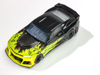 AFX 2021 Camaro ZL1 Wildfire Black/Lime HO Slot Car — official product view 1