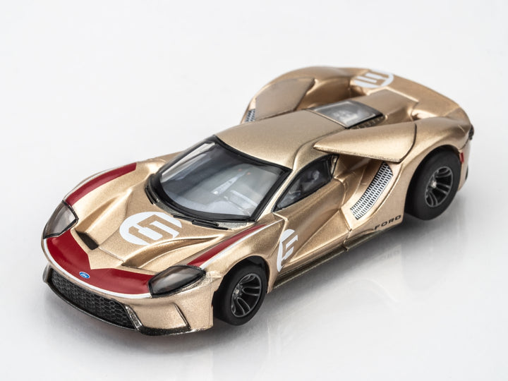 AFX 2022 Ford GT Heritage #5 Gold HO Slot Car — official product view 1