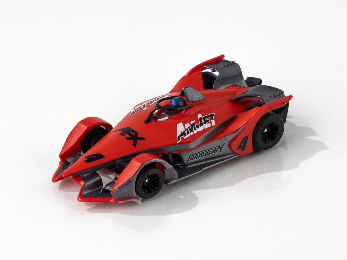 AFX Formula N #4 Red/Gray HO Slot Car — official product view 1