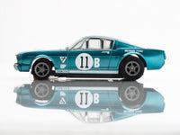 AFX 1965 Shelby Mustang GT350R Donohue Blue/White HO Slot Car — official product view 3