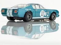 AFX 1965 Shelby Mustang GT350R Donohue Blue/White HO Slot Car — official product view 2