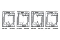 N Double Track Catenary Poles, Square Corner (23-060-1) exact product view 4