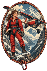 Vintage Aviation Pin-Up T-Shirt – Edition 07 artwork close-up