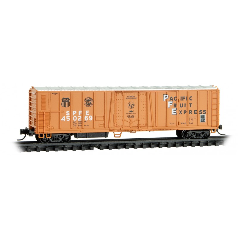 Micro Trains Line N Scale Pacific Fruit Express 51' Rib Side Mechanical Reefer w/o Roofwalk RD# SPFE 450269 — exact product reference