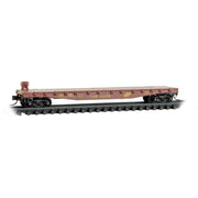 Micro Trains N Chicago North Western 50' Flat Car Fishbelly Side w/ Side Mount Brake Wheel RD# CNW 44475 — exact product reference