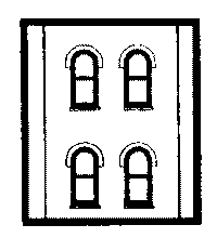 DPM Modular Building System(TM) -- Two-Story Wall Sections w/4 Arched Windows - Kit (30108) product view 1