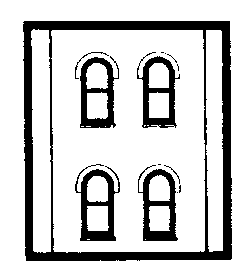 DPM Modular Building System(TM) -- Two-Story Wall Sections w/4 Arched Windows - Kit (30108) product view 1