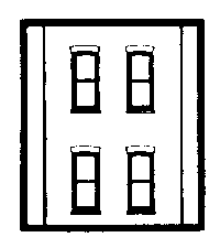 DPM Modular Building System(TM) -- Two-Story Wall Sections w/4 Rectangular Windows - Kit (30138) product view 1