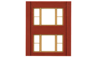 DPM Modular Building System(TM) -- Two-Story Wall Sections w/2 20th Century Windows - Kit (30164) product view 2