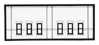 DPM N Scale Modulars System(TM) (Plastic) -- Street level Windows pkg(3); 3-1/2" Wide x 1-13/32" High (8.7 x 3.5cm) (60103) product view 1
