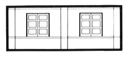 DPM N Scale Modulars System(TM) (Plastic) -- Dock Level Freight Door pkg(3); 3-1/2" Wide x 1-13/32" High (8.7 x 3.5cm) (60105) product view 1