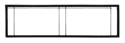 DPM N Scale Modulars System(TM) (Plastic) -- One-Story Blank Wall pkg(3); 3-1/2" Wide x 15/16" High (8.7 x 2.5cm) (60111) product view 1