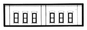 DPM N Scale Modulars System(TM) (Plastic) -- One-Story Window Section pkg(3): 3-1/2" Wide x 15/16" High (8.7 x 2.5cm) (60112) product view 1