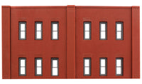 DPM N Scale Modulars System(TM) (Plastic) -- Two-Story 12-Window pkg(3); 3-1/2" Wide x 1-15/16" High  8.7 x 4.8cm (60122) product view 2