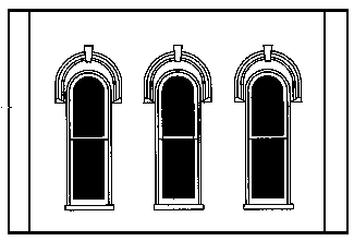 DPM Modular Walls -- Arched Window Walls pkg(2) (90102) product view 1