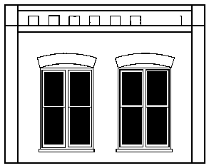 DPM Modular Walls -- Double Rectangular Windows pkg(2) (90106) product view 1