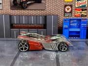 Loose Hot Wheels - Motoblade - Chrome and Dark Red