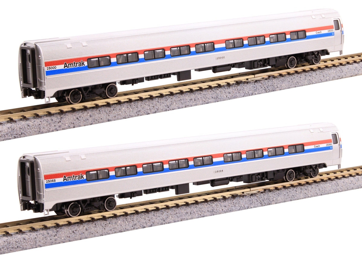 Kato 106-6293 N scale Amtrak Amfleet II Phase III coaches 25000 and 25068