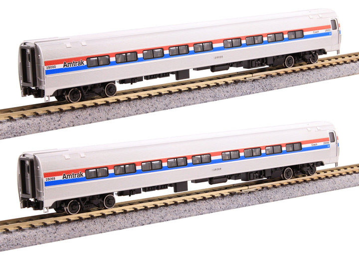 Kato 106-6293 N scale Amtrak Amfleet II Phase III coaches 25000 and 25068