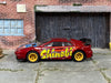 Custom Hot Wheels - Lotus Esprite - Dark Red and Yellow "Shinobi" - Yellow Mag Wheels - Rubber Tires