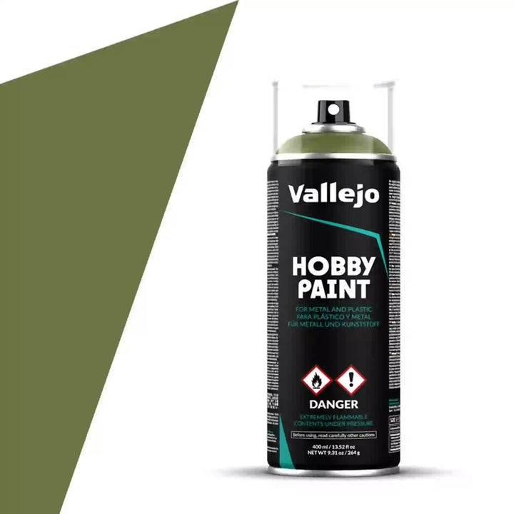Vallejo 28.027 Goblin Green hobby spray paint 400 mL can