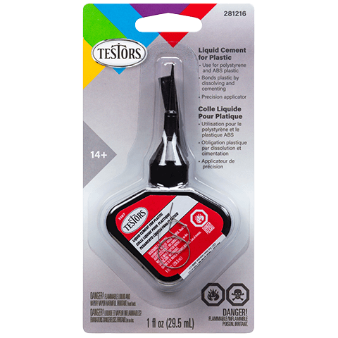 Testors Fast-Drying Liquid Cement For Plastic Carded W App - 1 Oz. Bottle 281216 — exact product reference