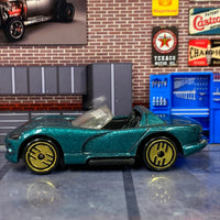 Loose Hot Wheels - 2013 Dodge Viper - Teal (Gold Wheels)