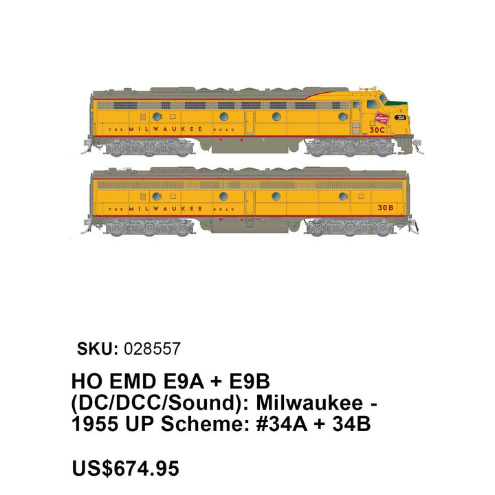 Rapido HO Scale Milw E8a/B Snd #30c/B — exact product reference