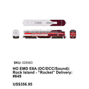 Rapido HO Scale Rock Island Rocket E8a Snd #646 — exact product reference