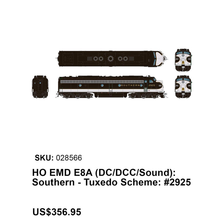 Rapido HO Scale Southern E8a Snd #2926 — exact product reference