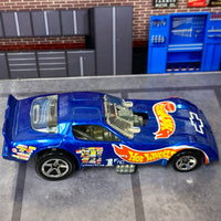 Loose Hot Wheels - Firebird Funny Car (1995 Chevy Emblem Error) - Blue and White Hot Wheels