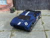 Custom Hot Wheels - Ford GT-40 - Custom Satin Clearcoat Over Blue - Black and Chrome 5 Spoke Wheels - Rubber Tires