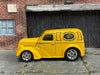 Custom Hot Wheels - Ford Anglia Panel - Yellow - Chrome Mag Wheels - Rubber Tires