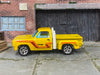 Custom Hot Wheels - 1978 Dodge D-100 Lil'Red Express - Yellow and White - Chrome Mag Wheels - Rubber Tires