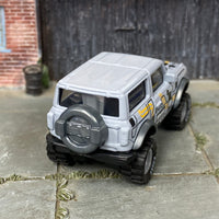 Custom Hot Wheels - 2021 Ford Bronco - Gray and Black 2 - Gray Mag Wheels - Goodyear Offroad Rubber Tires