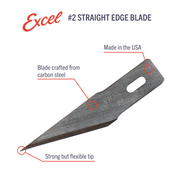 Excel Blades #2 Straight Edge Craft Blade, USA Made (20002) product view 5