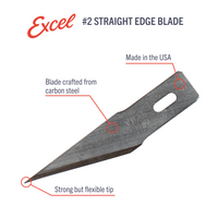 Excel Blades #2 Straight Edge Craft Blade, USA Made (20002) product view 5