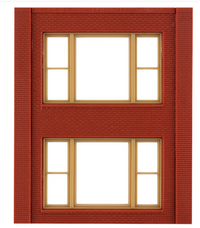 DPM Modular Building System(TM) -- Two-Story Wall Sections w/2 20th Century Windows - Kit (30164) product view 3