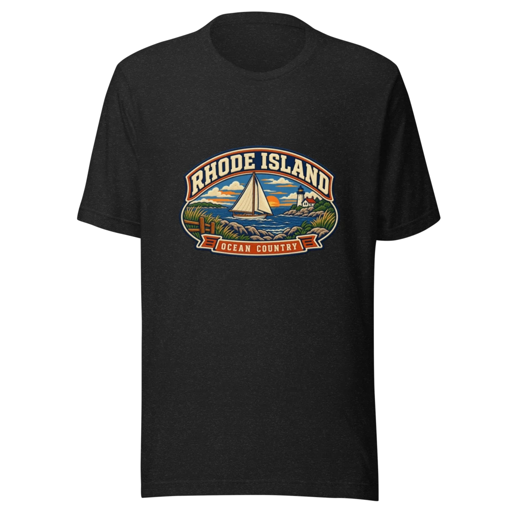 Rhode Island State Heritage Premium T-Shirt product mockup