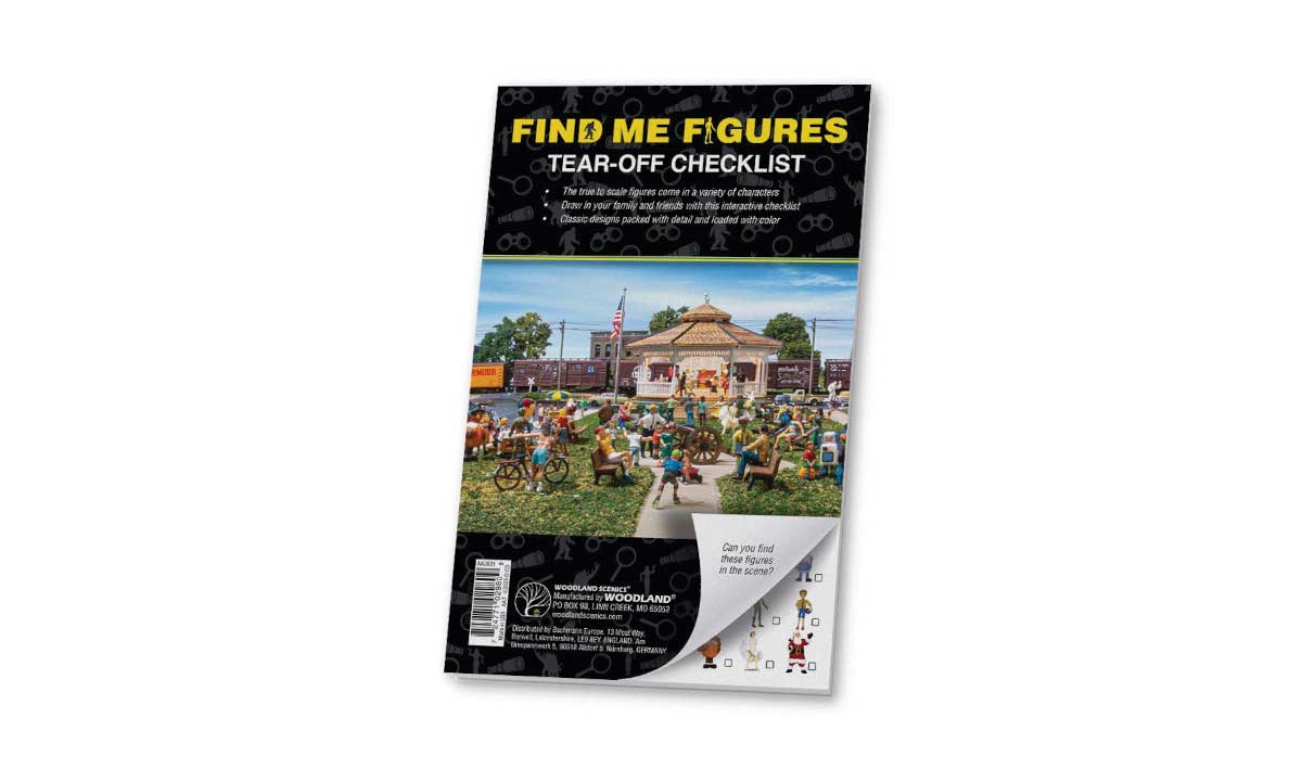 Woodland Scenics A2875 Find Me Figures Scenic Accents, Find Me Figures Checklist Tablet — exact product view