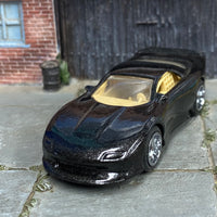 Custom Hot Wheels - Pontiac Firebird - Black - Chrome AMR Wheels - Rubber Tires