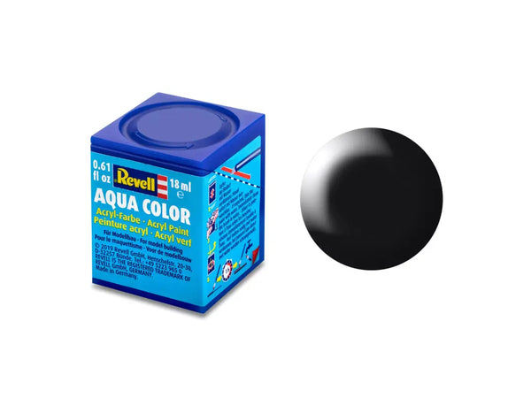 Revell Aqua Black Silk 18ml Bottle Acrylic Paint - 36302 — exact product reference